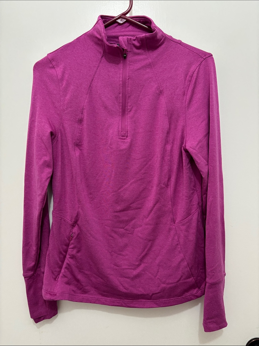 Danskin Magenta Quarter-Zip Pullover